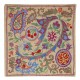 Modern Cushion Cover Made of Silk. Embroidered Pillow. Uzbek Throw Pillow