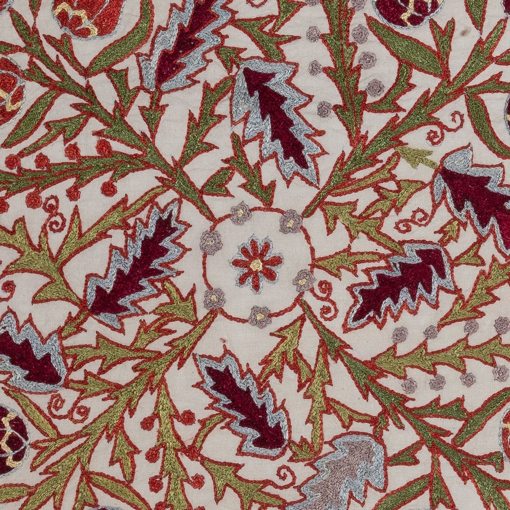 Silk Embroidery Cushion Cover. Modern Throw Pillow Cover. Handmade Pillowcase