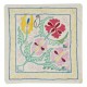 Silk Embroidery Cushion Cover. Handmade Pillowcase. Modern Lace Pillow