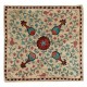 Hand Embroidered Silk and Cotton Cushion Cover. Uzbek Toss Pillow. New Lace Pillow