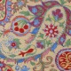 Modern 100% Silk Pillow Cover. Embroidered Throw Cushion. Handmade Lace Pillow