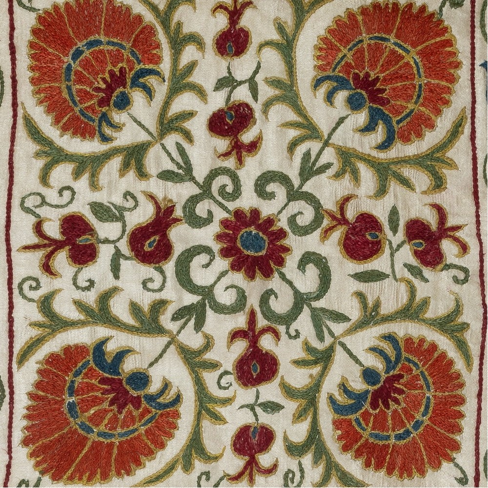 Embroidered 100% Silk Cushion Cover. Elegant Home Decor. Handmade Pillowcase