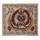 Silk Embroidery Cushion Cover. Modern Throw Pillow Cover. Handmade Pillowcase