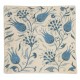 Hand Embroidery Throw Pillow. 100% Silk Modern Cushion Cover. Blue Pillowcase