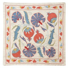 100% Silk Cushion Cover. Hand-Embroidered Pillowcase. Modern Sham. New Lace Pillow