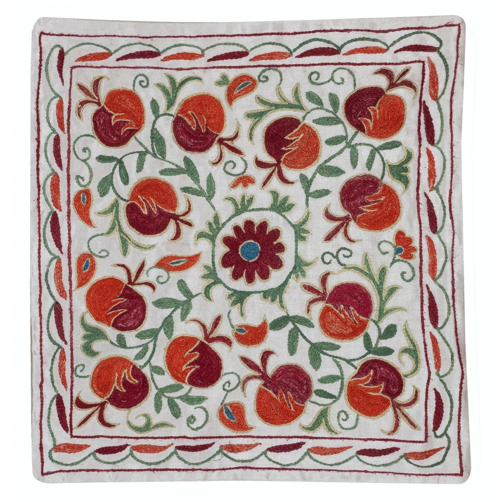 Embroidered Pillow Cover. Boho & Chic Home Decor. 100% Cotton Cushion Cover