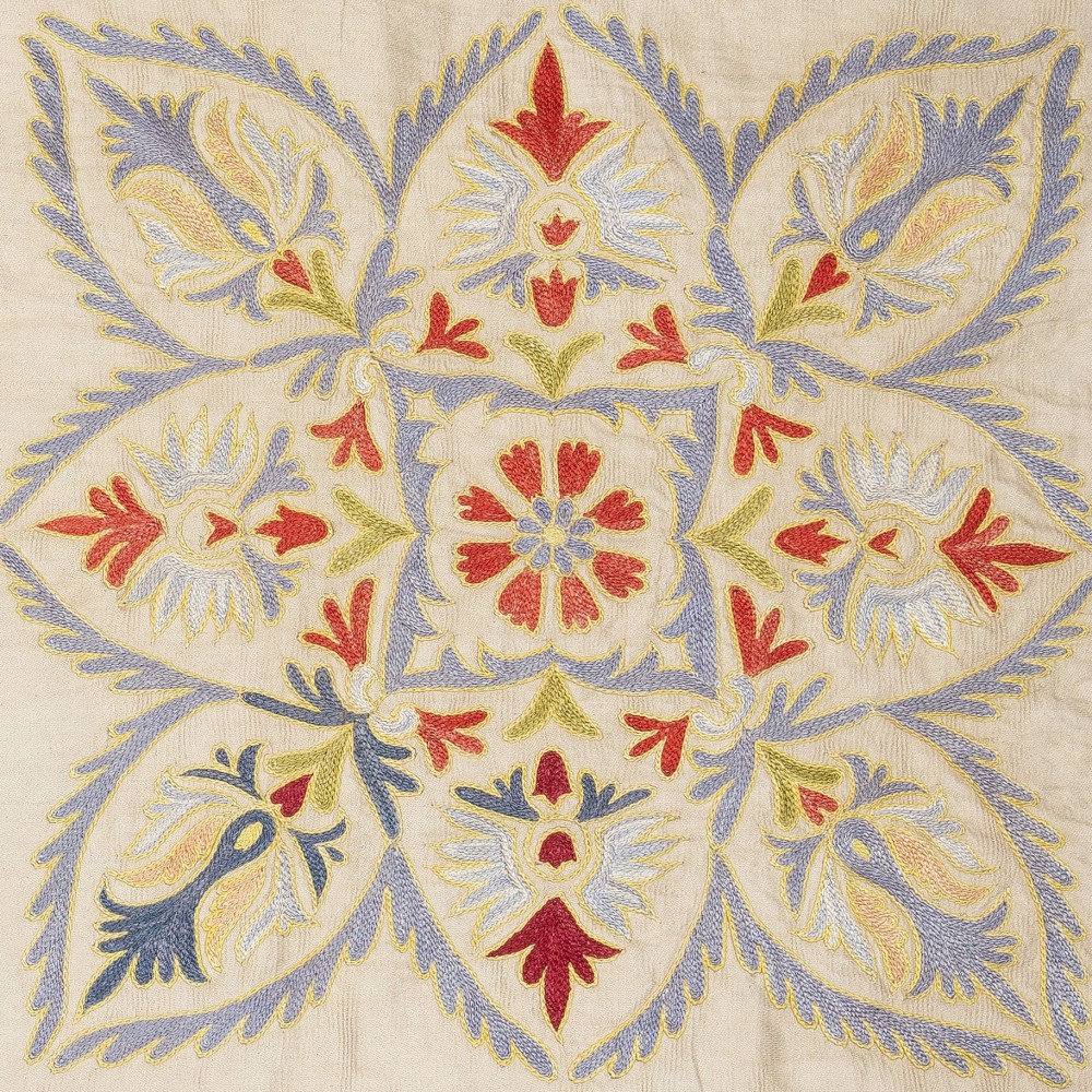 100% Silk Embroidered Cushion Cover. New Toss Pillow. Modern Lace Pillow. Handmade Throw Pillow