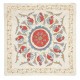 100% Silk Embroidered Throw Pillow. Handmade Cushion Cover. Modern Lace Pillow