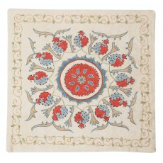 Embroidered Pillow Cover. Boho & Chic Home Decor. 100% Silk Cushion Cover