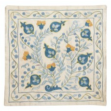 100% Silk Cushion Cover. Embroidered Pillowcase. Uzbek Throw Pillow. Modern Lace Pillow