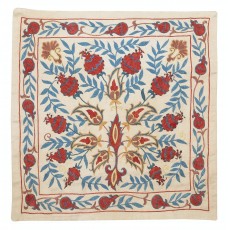 Handmade 100% Silk Cushion Cover. Embroidered Pillowcase. Contemporary Lace Pillow