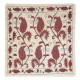Modern Cushion Cover. 100% Silk Lace Pillow. Hand Embroidered Pillowcase. Made in Uzbekistan