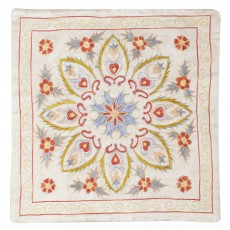 100% Silk Embroidered Cushion Cover. New Toss Pillow. Modern Lace Pillow. Handmade Throw Pillow