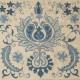 Hand Embroidered 100% Silk Cushion Cover. Modern Lace Pillow. Blue Color Toss Pillow