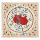100% Silk Embroidered Throw Pillow. Handmade Cushion Cover. Modern Lace Pillow