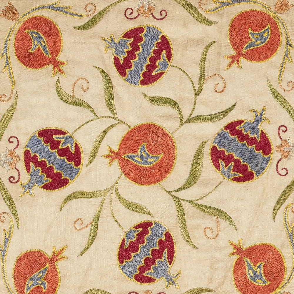 Embroidered 100% Silk Cushion Cover. Elegant Home Decor. Handmade Pillowcase