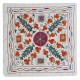 Silk Hand Embroidery Cushion Cover. Handmade Pillow. Modern Lace Pillow