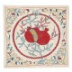 Hand Embroidered 100% Silk Pillow. Pomegranate Design Cushion Cover. Modern Throw Pillow Cover
