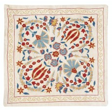 100% Silk Embroidered Cushion Cover. New Toss Pillow. Modern Lace Pillow. Handmade Pillowcase