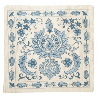 100% Silk Embroidered Cushion Cover. New Toss Pillow. Modern Lace Pillow. Handmade Pillowcase