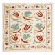 Embroidered Pillow Cover. Boho & Chic Home Decor. 100% Silk Cushion Cover