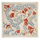 Modern Cushion Cover Made of Silk. Embroidered Pillow. Uzbek Throw Pillow