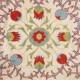 Embroidered Pillow Cover. Boho & Chic Home Decor. 100% Silk Cushion Cover