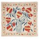 100% Silk Embroidered Cushion Cover. Pomegranate Tree Design Lace Pillow. Handmade Pillowcase