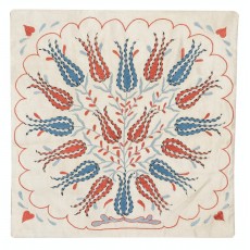 All Silk Embroidered Cushion Cover. Handmade Pillowcase. New Toss Pillow. Modern Lace Pillow