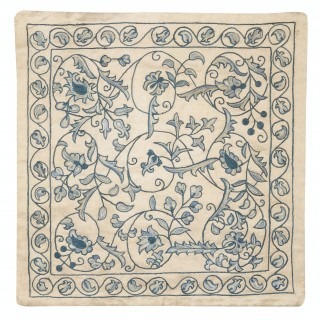 Embroidered Pillow Cover. Boho & Chic Home Decor. 100% Silk Cushion Cover