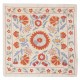 Embroidered 100% Silk Cushion Cover. Contemporary Lace Pillow. Floral Pattern Toss Pillow