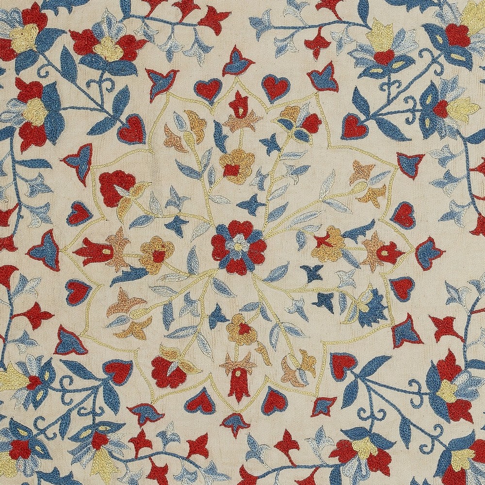 Modern Cushion Cover Made of Silk. Embroidered Pillow. New Throw Pillow