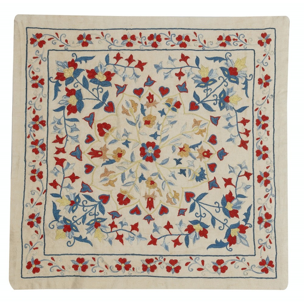 Modern Cushion Cover Made of Silk. Embroidered Pillow. New Throw Pillow