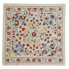 Modern Cushion Cover Made of Silk. Embroidered Pillow. New Throw Pillow