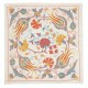 100% Silk Pillowcase. Embroidered Throw Cushion. Handmade Lace Pillow