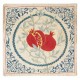Embroidered 100% Silk Cushion Cover. Pomegranate Patterned Lace Pillow. Handmade Toss Pillow Cover