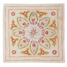 Hand Embroidered 100% Silk Cushion Cover. Modern Lace Pillow. New Toss Pillow