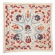 Hand Embroidered 100% Silk Cushion Cover. Contemporary Lace Pillow. New Toss Pillow