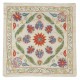 Embroidered 100% Silk Cushion. Luxury Pillow Cover. Handmade Toss Pillow