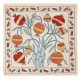 100% Silk Cushion Cover. Hand-Embroidered Pillowcase. Luxury Lace Pillow