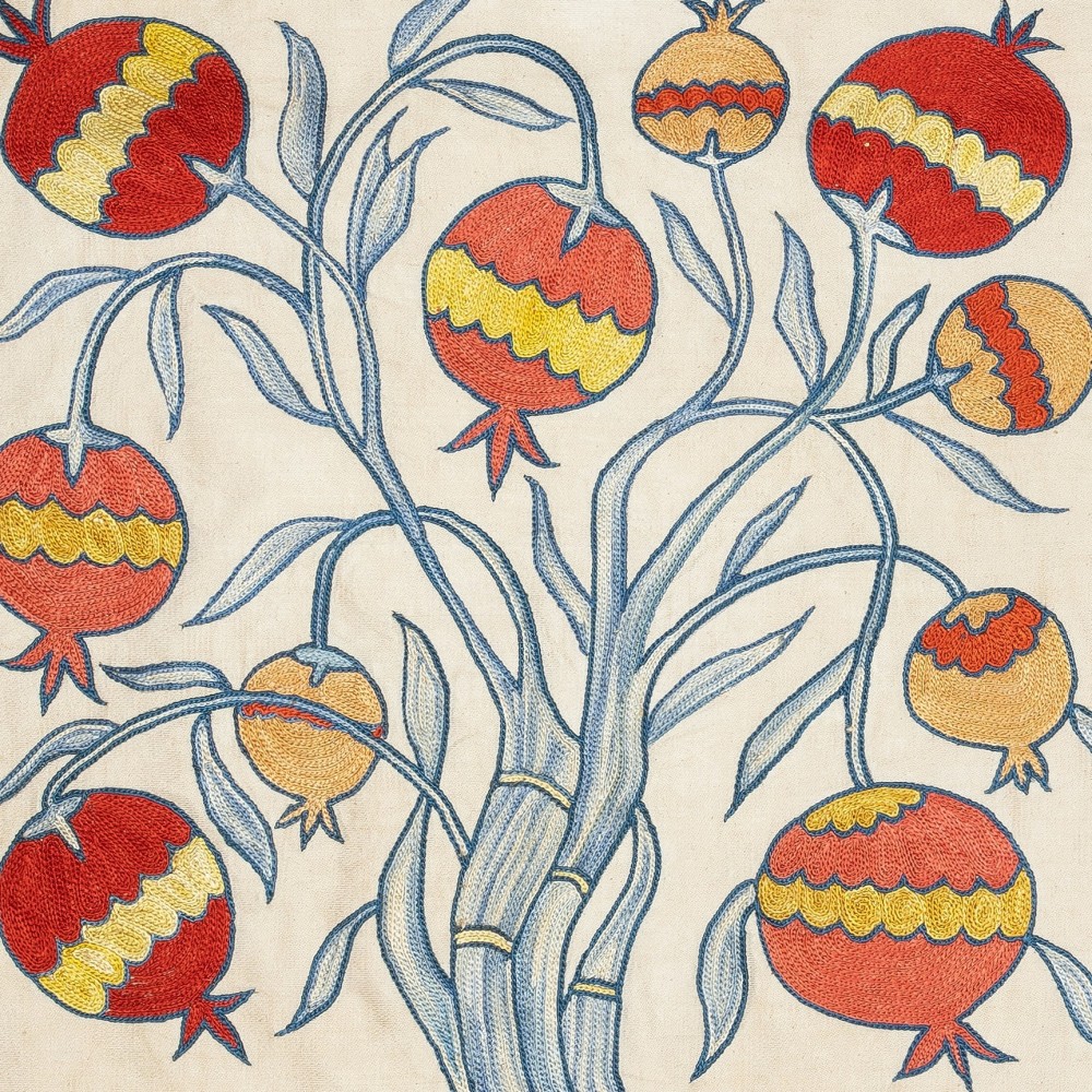 Embroidered 100% Silk Cushion Cover. Elegant Home Decor. Handmade Pillowcase