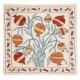 Embroidered 100% Silk Cushion Cover. Elegant Home Decor. Handmade Pillowcase