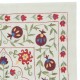 Hand Embroidered Silk and Cotton Wall Hanging. New Tablecloth. Suzani Sofa Spread. Modern Throw
