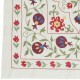 Hand Embroidered Silk and Cotton Wall Hanging. New Tablecloth. Suzani Sofa Spread. Modern Throw