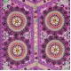 Embroidered Silk & Cotton Wall Hanging. Pink Bed Cover. Modern Tablecloth. Colorful Sofa Throw