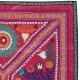 Embroidered Silk & Cotton Wall Hanging. Red Bed Cover. Modern Tablecloth. Colorful Sofa Throw