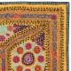 Embroidered Silk & Cotton Wall Hanging. Yellow Bed Cover. Modern Tablecloth. New Sofa Spread. Colorful Throw