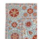 Embroidered Silk Wall Hanging. Modern Table Cover. New Bedspread. Authentic Sofa Throw