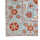Embroidered Silk Wall Hanging. Modern Table Cover. New Bedspread. Authentic Sofa Throw
