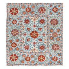 Embroidered Silk Wall Hanging. Traditional Table Cover. New Bedspread. Authentic Sofa Throw